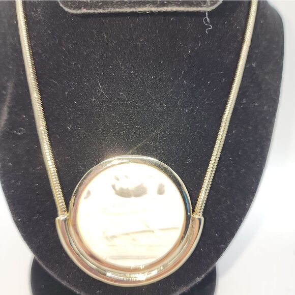 H by Halston 36" Round Pendant Necklace with Snake Chain NWOT - Picture 2 of 6